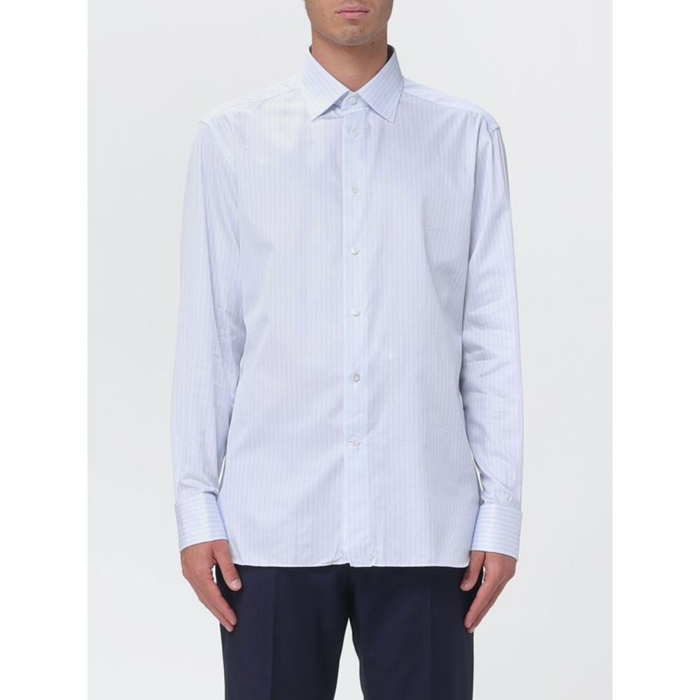Zegna Shirt Men Gnawed Blue